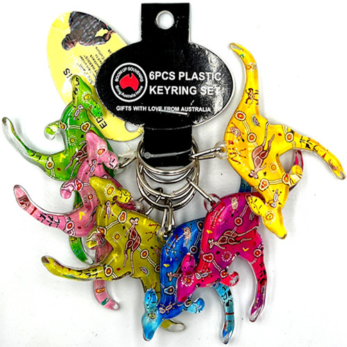 6 Bunch Acrylic Keyrings - Kangaroo Eddy Harris 