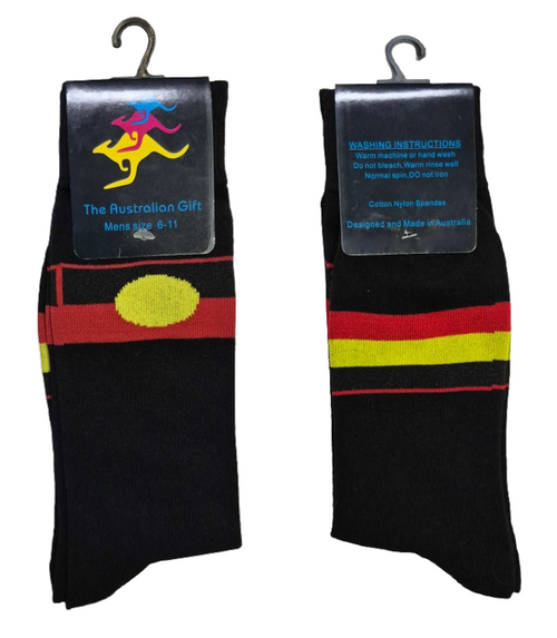 Mens Socks Aboriginal Flag