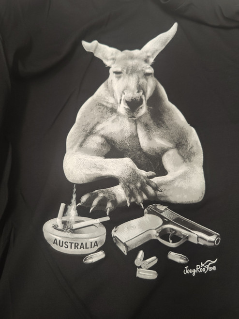 Adult T-Shirt Kangaroo Gun Adult T-Shirt Kangaroo Gun