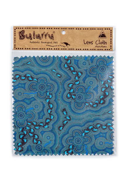 Aboriginal Lens Cloth - Walkabout Blue