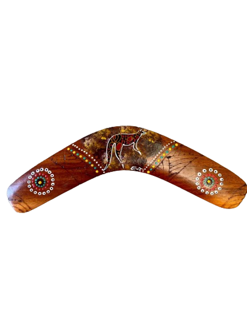 Boomerang Wooden Hand-Painted 10"