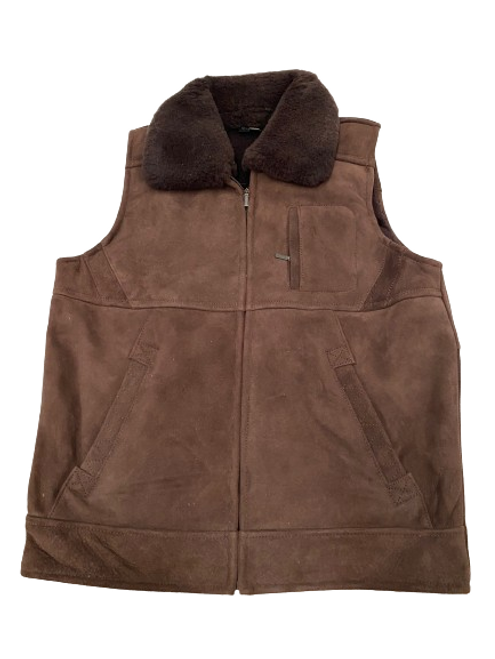 Chocolate Wool Collar Vest (Clearance)