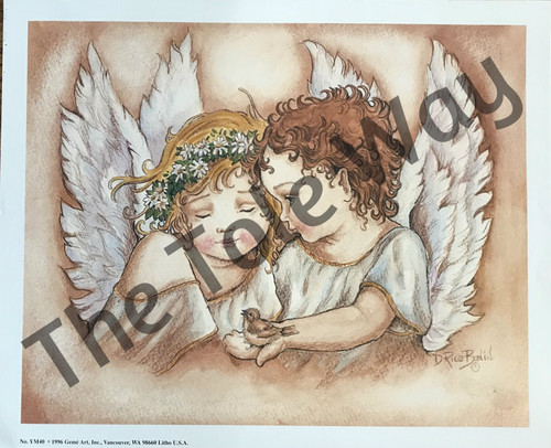 Two Angels with a Bird by D. Rice Bonin.