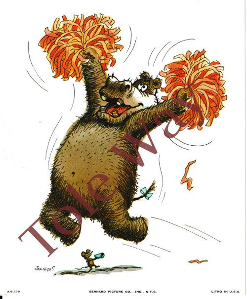 Hippo Cheerleader and the Mouse (5x7)