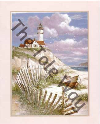 Light House with Deserted Canoe (16x20)