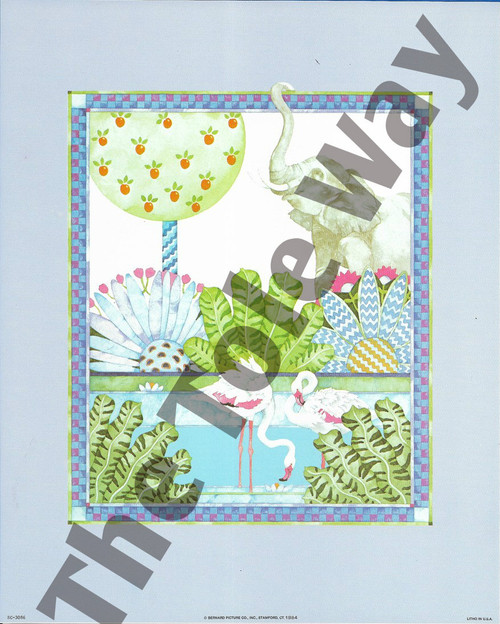 Flamingos & Elephant (8x10)