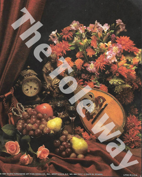 Lute, Flowers and Fruit (8x10)