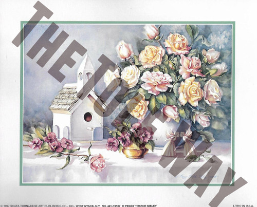 Birdhouse and Bouquet (8x10)