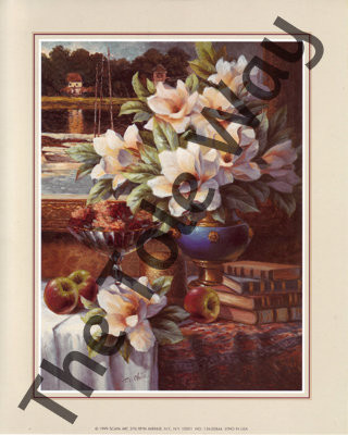 Elegant table with magnolias (16x20)
