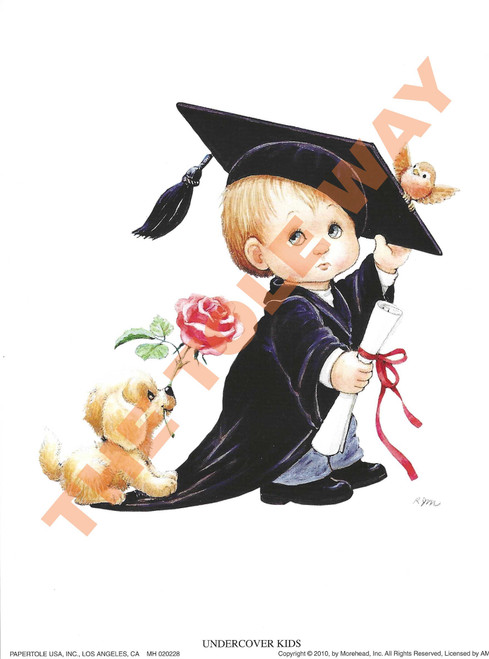 Graduate with puppy  (6x8)