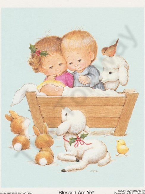 Blessed Are Ye Manger scene (4x5)