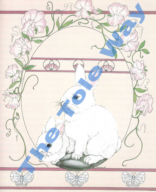 Two White Bunnies (8x10)