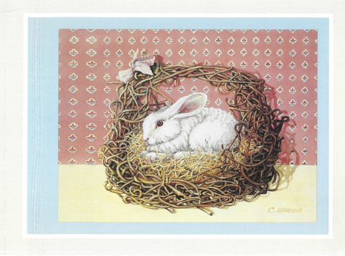 Bunny in a basket (8x10)