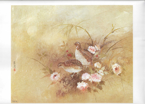 Bobwhites and Carnations (10x12 but picture is 8x10)