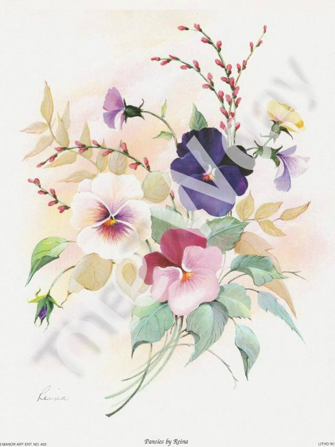 Pansies by Riena (8x10)