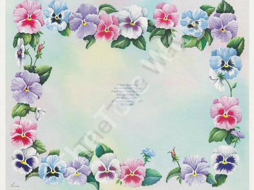 Pansies III Frame by Reina (9x11)