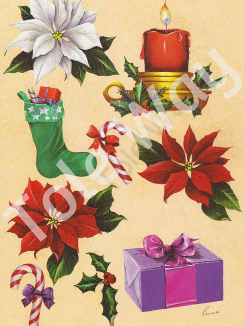 Christmas Decoupage by Reina (6x9)