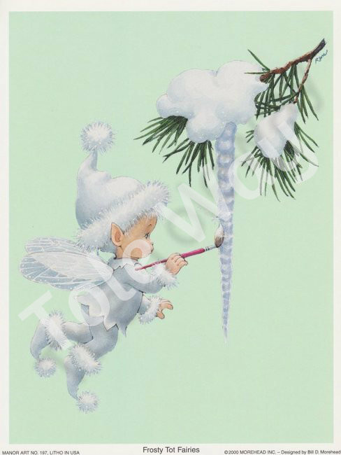 Frosty Tot Painting Ice sicle (4x5)