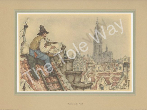 Painter on the Roof (9x12)