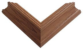 Hardwood frame with fixed glass and backer board.