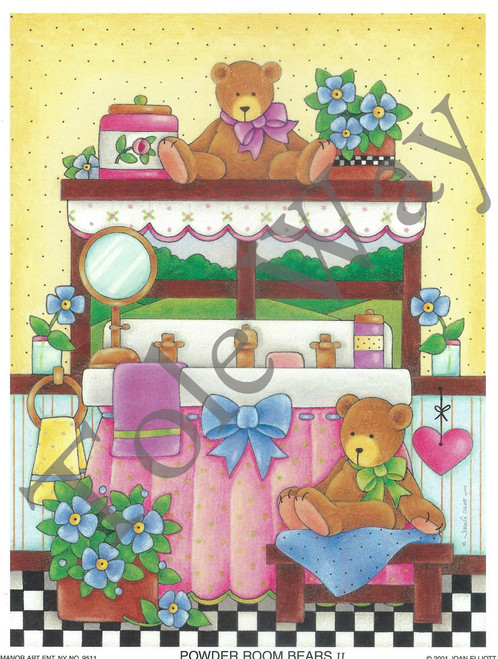 Powder Room Bears II (6x8)