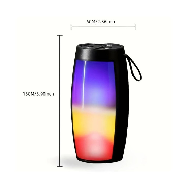 Portable BT5.0 Wireless Speaker | TWS Pairing | RGB Light | 360° HD Surround Sound | Supports TF Card, AUX, USB
