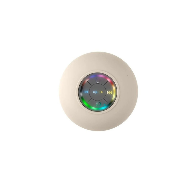 Suction Cup Wireless Speaker - RGB Mood Light, Anti-Drop Silicone Pad | Waterproof Portable Bluetooth Speaker for RV, Shower, Bathroom, Kitchen & Camping