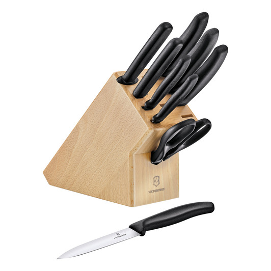 Victorinox Swiss Classic Cutlery Block, 8 pieces in beech - 6.7173.8