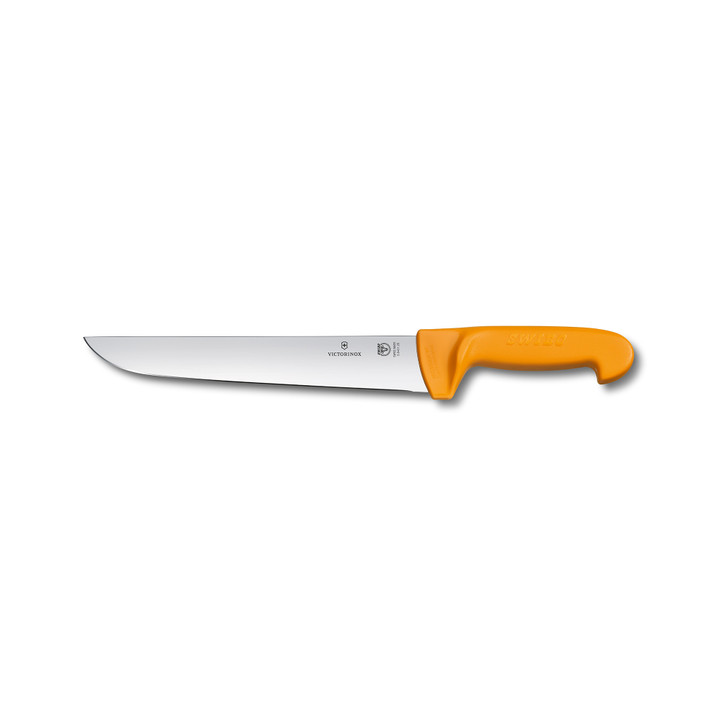 Swibo Butchers Knife,21cm Straight Back Blade - Yellow