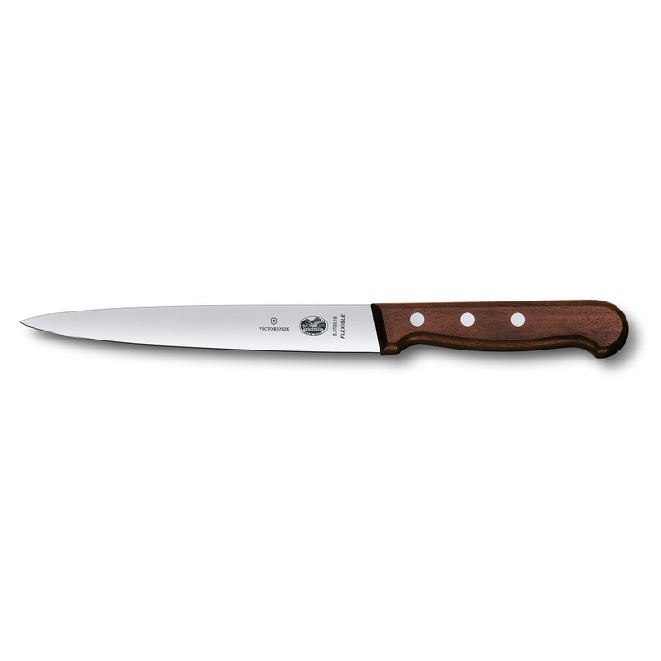 Filleting Knife,18cm Flexible Blade - Wood