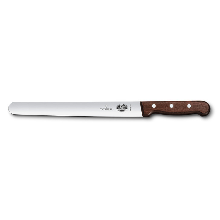 Slicing Knife,30cm Round plain Edge - Wood