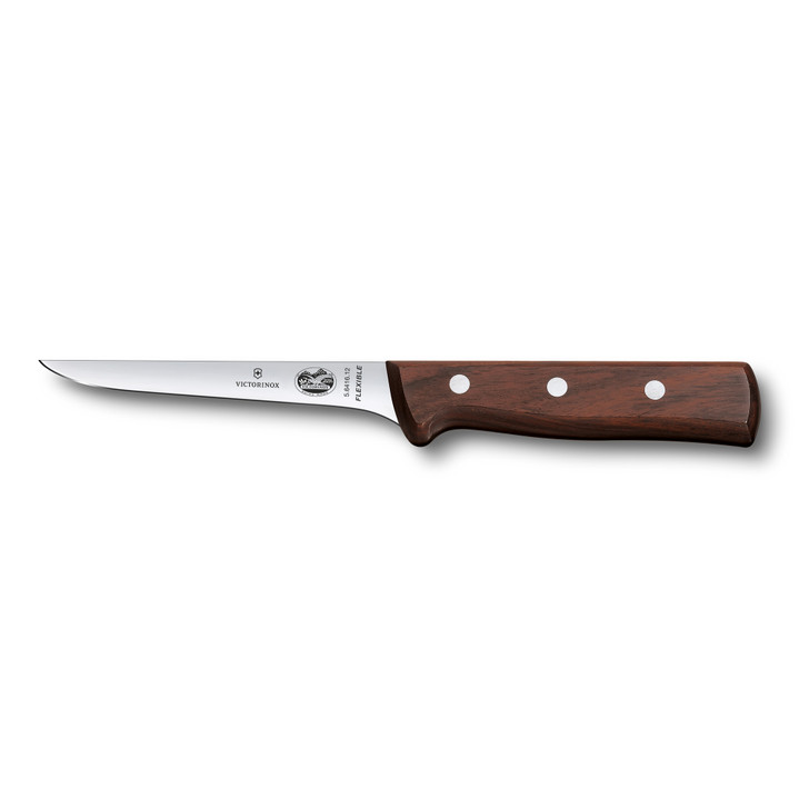 Boning Knife,12cm Straight,Narrow Flexible Blade,American Handle - Wood