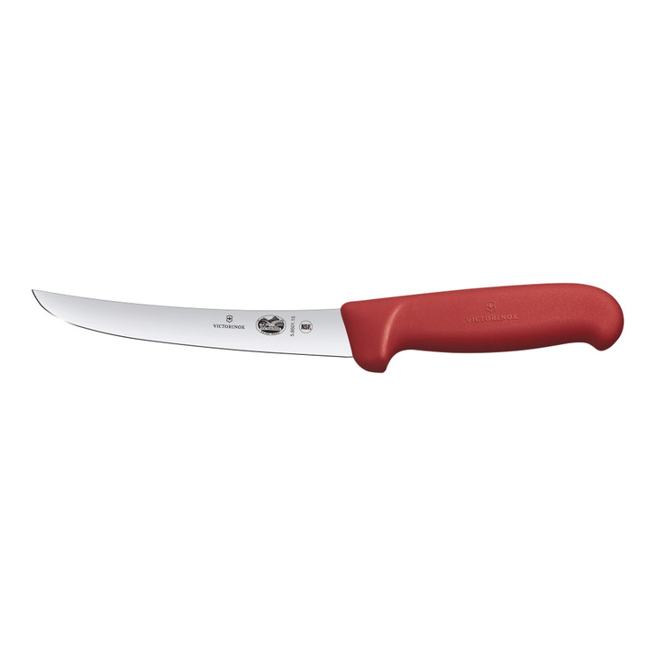 Boning Knife,15cm Curved,Wide Blade,Fibrox - Red