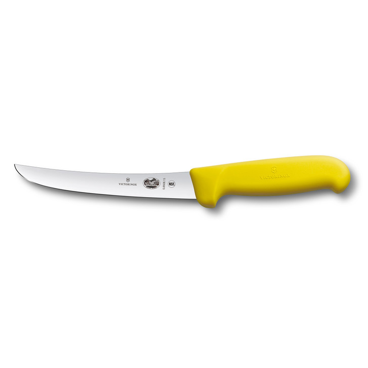Boning Knife,15cm Curved,Wide Blade,Fibrox - Yellow