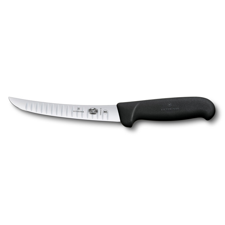 Boning Knife,15cm Curved Fluted Blade,Fibrox - Black