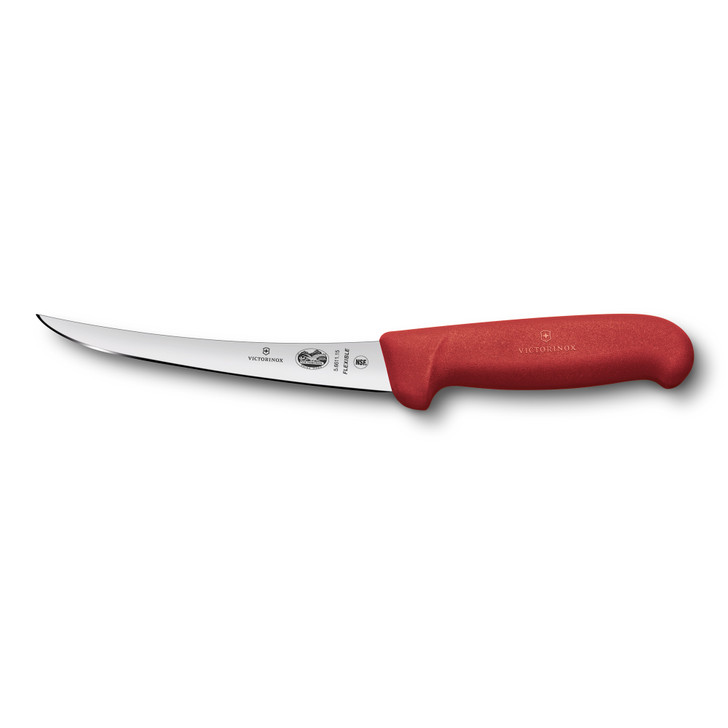 Boning Knife,12cm Curved,Flexible Narrow Blade,Fibrox Red