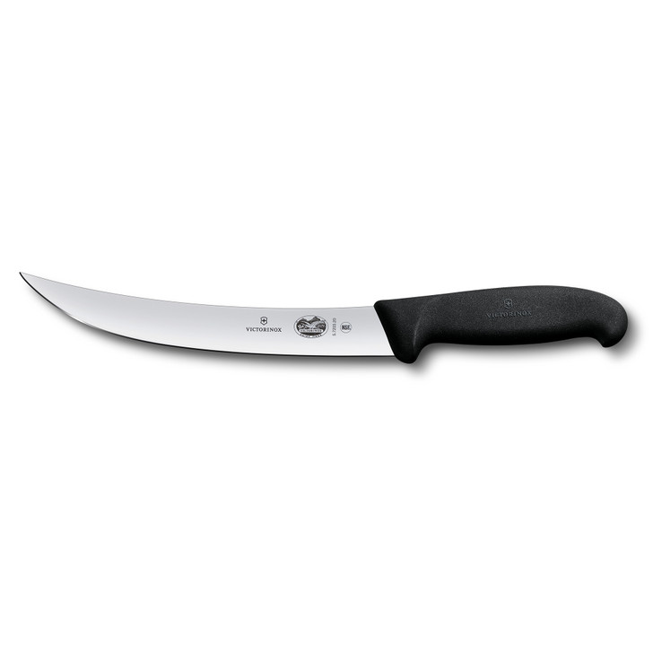 Breaking Knife,20cm Curved,Narrow Blade,Fibrox - Black