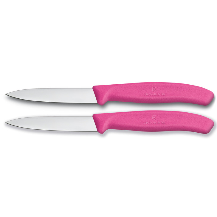 Paring Knife,8 cm Pointed Blade,2 pc Set,Classic,Pink