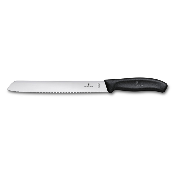 Bread Knife,21cm,Wavy Edge Blade,Classic,Black,Gift Boxed