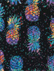 Cotton Print Yarmulkes Magical Pineapples Knit - BLACK