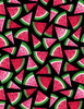 Cotton Print Yarmulkes Watermelon Slices - BLACK