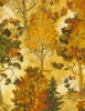 Cotton Print Yarmulkes Fall Trees - CREAM