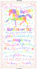 Cotton Print Yarmulkes Unicorn Life Lesson 24" Panel - WHITE
