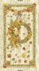 Cotton Print Yarmulkes 24" Harvest Wreath Panel - BEIGE