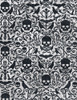 Cotton Print Yarmulkes Skulls and Crossbones - GREY