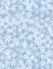 Cotton Print Yarmulkes Snowflakes - BLUE