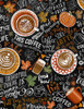 Cotton Print Yarmulkes Pumpkin Spice - PSL