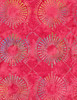 Cotton Print Yarmulkes Starburst Batik - LIPSTICK