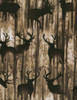 Cotton Print Yarmulkes Deer Silhouettes - CEDAR