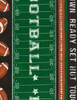 Cotton Print Yarmulkes Football Stripe - GREEN